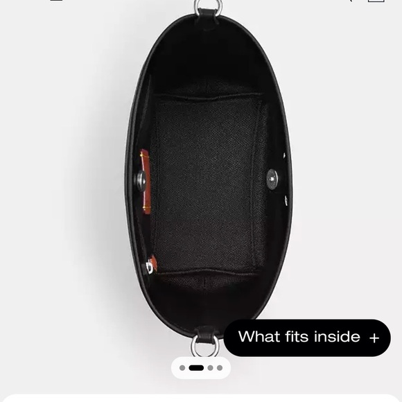 New COACH City Bucket Bag In Signature Canvas With Bow Print - Picture 10 of 12